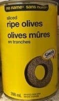 Olives murs en tranches