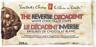 The reverse decadent white chocolate chips