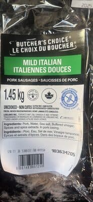 Mild Italian Sausages
