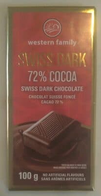 72% Cocoa Swiss Dark Chocolate