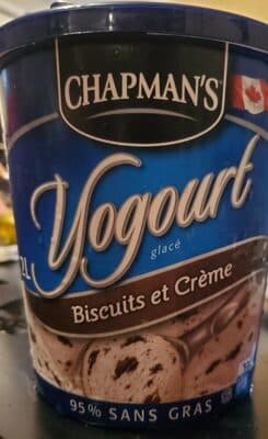 Yogourt glacé Biscuits et crème