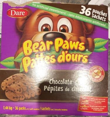 Pattes dours ppites de chocolat