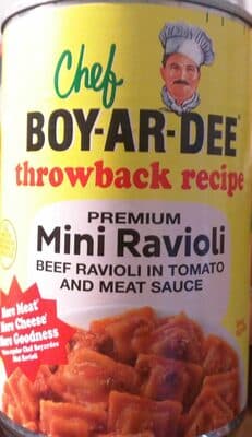 Premium Beef Mini Ravioli In Tomato And Meat Sauce