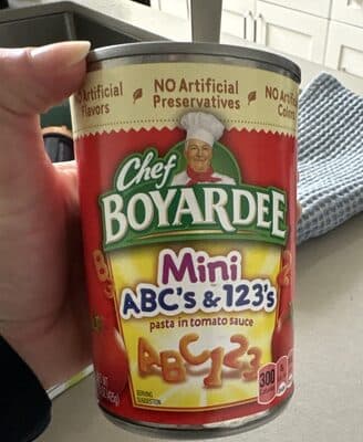 Mini ABC's & 123's Pasta in Tomato & Cheese Sauce