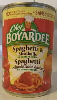 Spaghetti & Meatballs Pasta And Meatballs Made With Pork, Chicken And Beef In Tomato Sauce