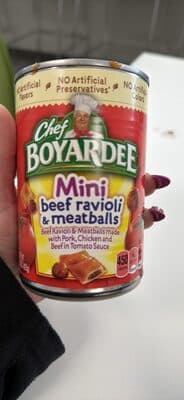 Beef Mini Ravioli & Meatballs