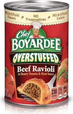 Beef Ravioli in Pasta Sauce