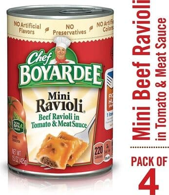 Beef Ravioli In Pasta Sauce