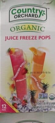Organic Juice Freeze Pops