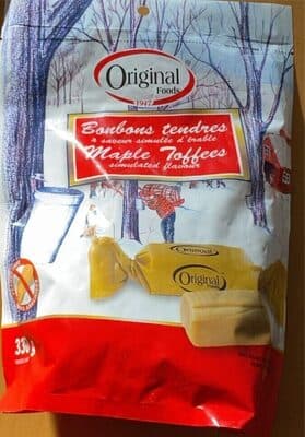 Bonbon tendres a saveur simulée d’érable