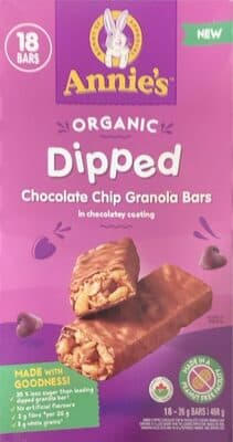 Dipped Chocolate Chip Granola Bars