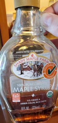 SHADY MAPLE FARMS, 100% PURE ORGANIC MAPLE SYRUP