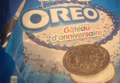 Oreo saveur gateau anniversaire