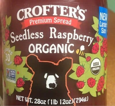 Seedless Raspberry Organic Premium Spread
