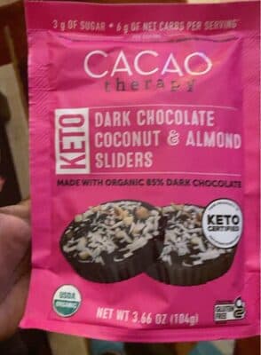 Keto Dark Chocolate Coconut & Almond Sliders