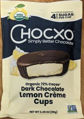 Dark Chocolate Lemon Creme Cups