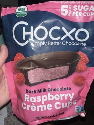 Dark Milk Chocolate Raspberry Crme Cups