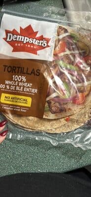 100% Whole Wheat Tortillas