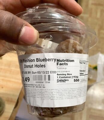 Old fashion blueberry donut holes