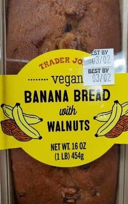 Vegan Banana Bread With Walnut