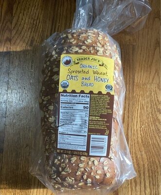 Organic Sprouted Wheat Oats and Honey Bread