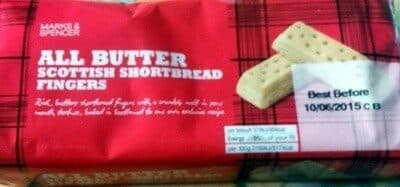 All butter Scottish shortbread fingers