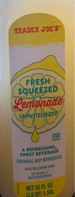 Fresh Squeezed Lemonade Unpasteurized