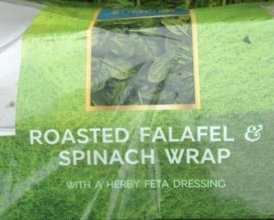 Roasted Falafel Spinach Wrap