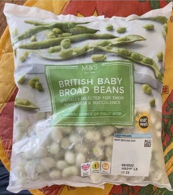 British baby broad beans