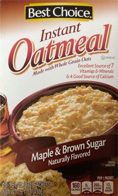 Maple & Brown Sugar Flavored Instant Oatmeal
