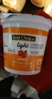 Non Fat Yogurt, Light Peach