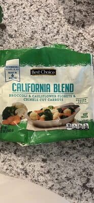 California Blend with Broccoli Florets, Cauliflower & Crinkle Cut Carrots