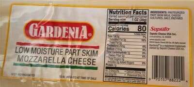 Part Skim Mozzarella Cheese