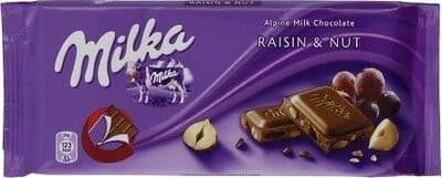 Milk Chocolate Confection with Raisins and Hazelnuts
