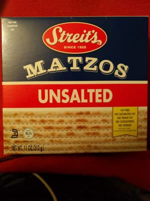 STREIT'S, UNSALTED MATZOS