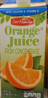 Orange With Calcium & Vitamin D Juice From Concentrate