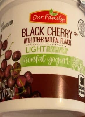 Black Cherry Light Nonfat Yogurt
