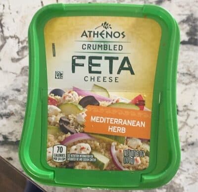 Athenos Crumbled Feta Cheese, Mediterranean Herb