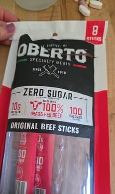 Zero Sugar Grass Fed Original Beef Sticks