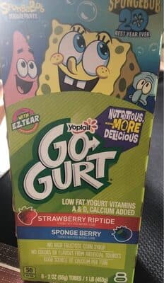 Go-Gurt Strawberry Low Fat Kids' Yogurt Tubes