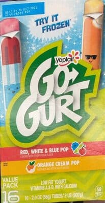 Go gurt red white and blue pop