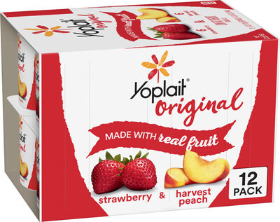 ORIGINAL LOW FAT YOGURT, STRAWBERRY, HARVEST PEACH