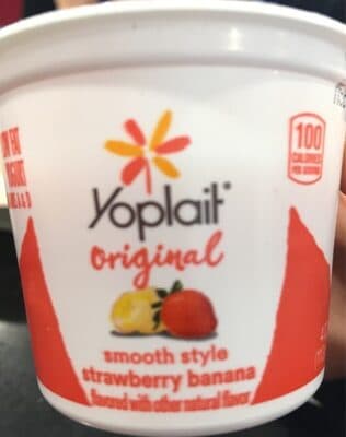 Yoplait Original Strawberry Banana Smooth Style Low Fat Yogurt