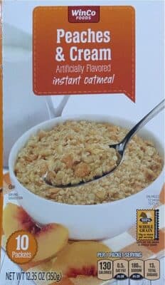 Peaches and Cream Instant Oatmeal