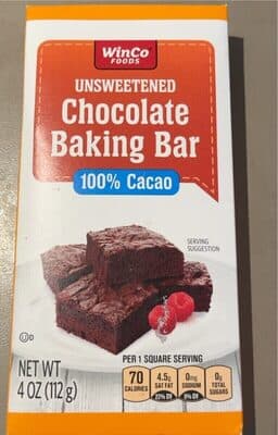 Unsweetened Chocolate Baking Bar