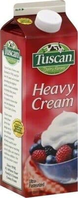Dairy farms ultra-pasteurized heavy cream