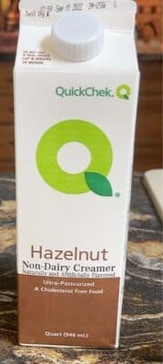 Quick Chek hazelnut creamer