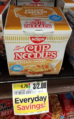 Ramen Noodle Soup, Sesame Chicken