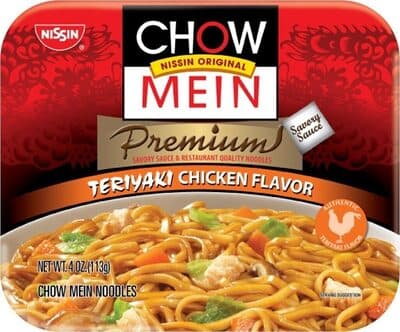 Nissin Premium Chow Mein Noodles, Teriyaki Chicken