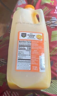 100% Orange Juice From Concentrate